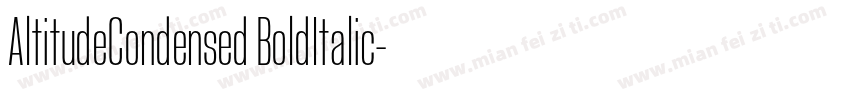 AltitudeCondensed BoldItalic字体转换